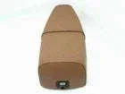 Brown single seat saddle front end with small end panel