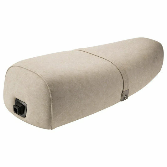 Beige Vespa LML PX single seat saddle with back lock, designed for comfort and style on scooters