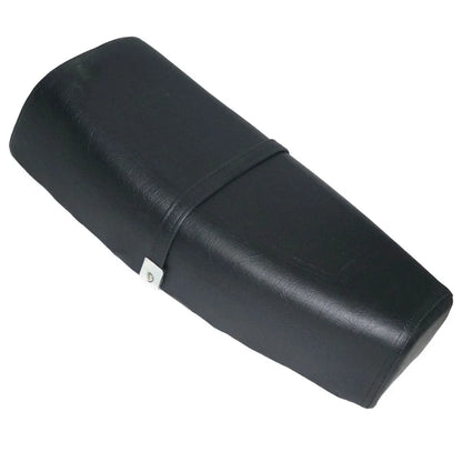Standard black seat saddle for Vespa PX replacement seat, durable material for motorcycle use.