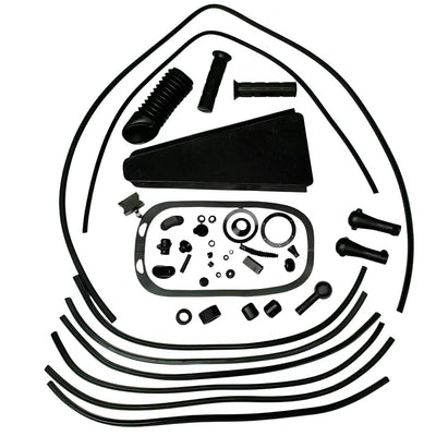 Full Body Rubber Kit Black For Vespa 125 150 VBB VBA VNA VNB Sprint GT GL Stellergear - StellerGear