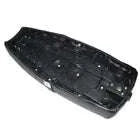 Vespa seat saddle underside in black with mounting holes and textured surface