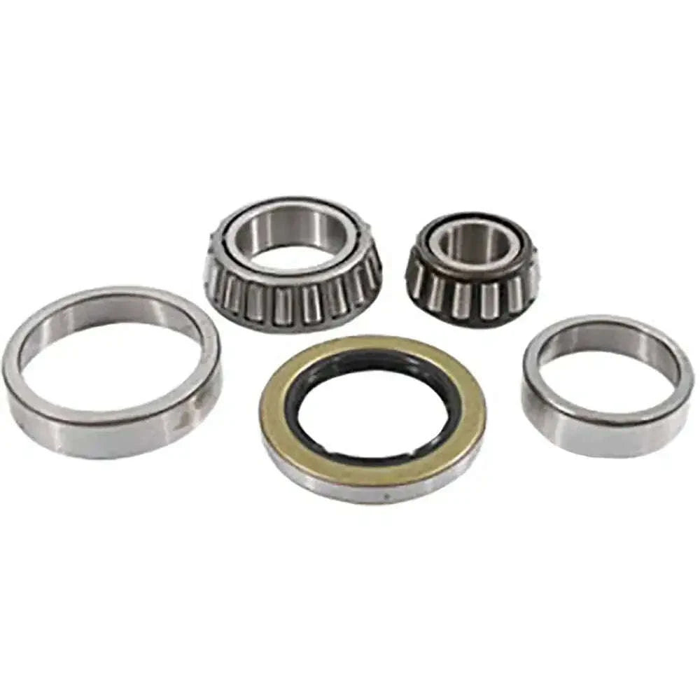 Wheel bearing kit with metal bearing rings and seal, silver