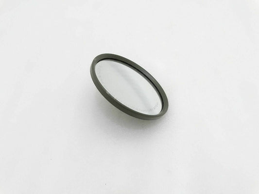 Willys Jeep adjustable side mirror with a sleek, oval design for enhanced visibility