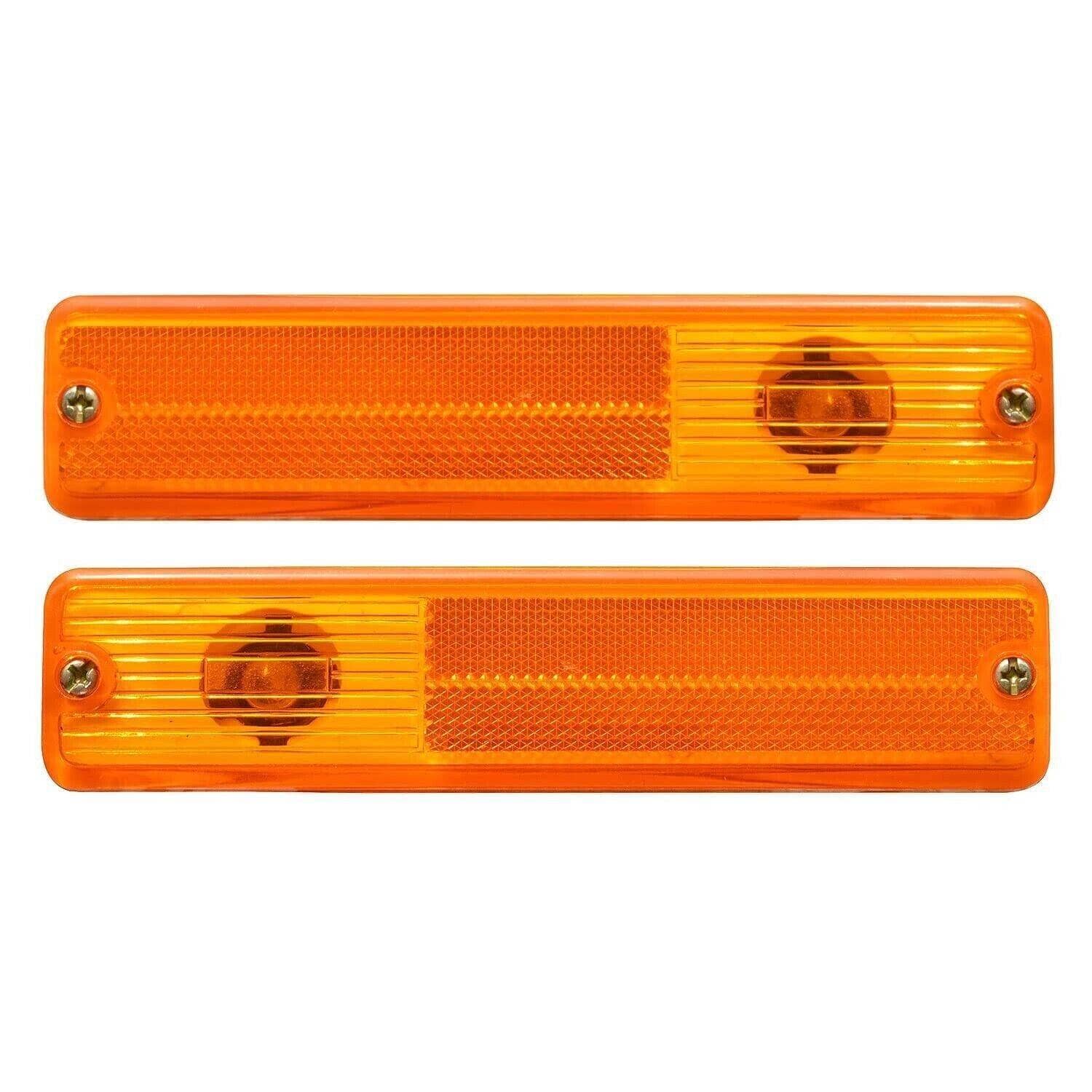 Willys Jeep side indicator set in bright orange for enhanced visibility