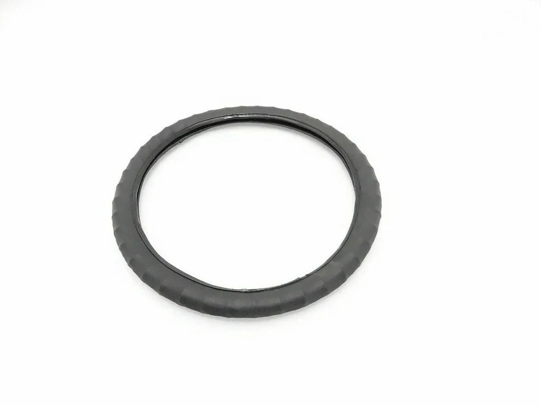 Rubber steering wheel cover, black, 15-inch
