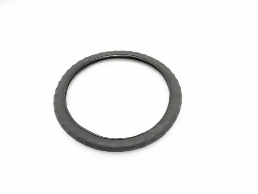 Rubber steering wheel cover, black, 15-inch