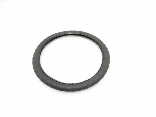 Rubber steering wheel cover, black, 15-inch