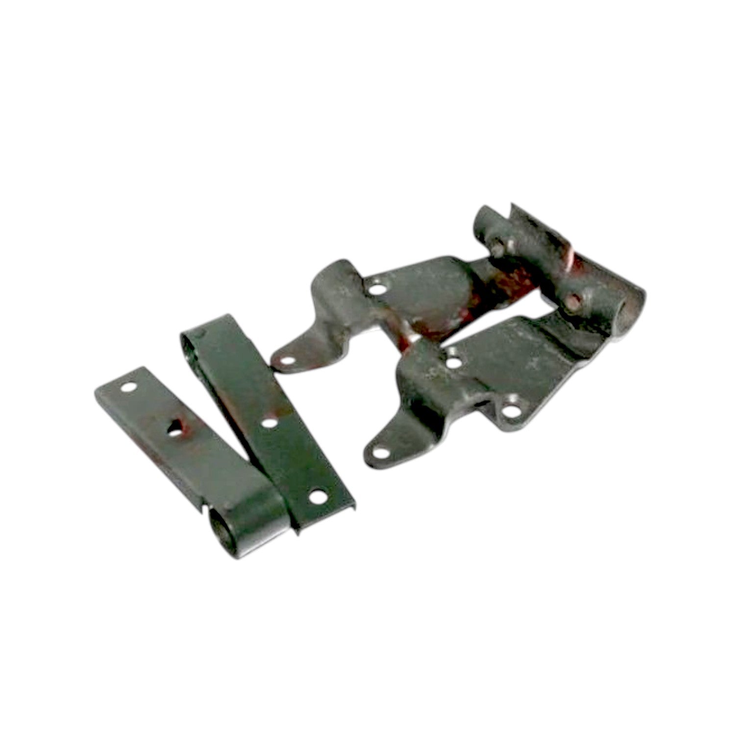 Soft top bow support brackets and pivot hinge, dark green steel hardware