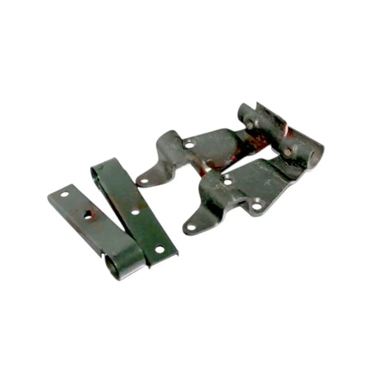 Soft top bow bracket set with pivot hardware, dark green metal