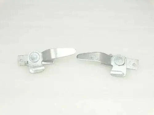 Windshield frame holding latch set, silver metal clamps with round pins