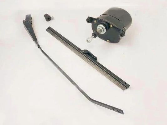 12V windshield wiper motor and blade kit with mounting hardware