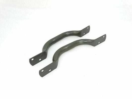 Green front side panel handles with mounting holes