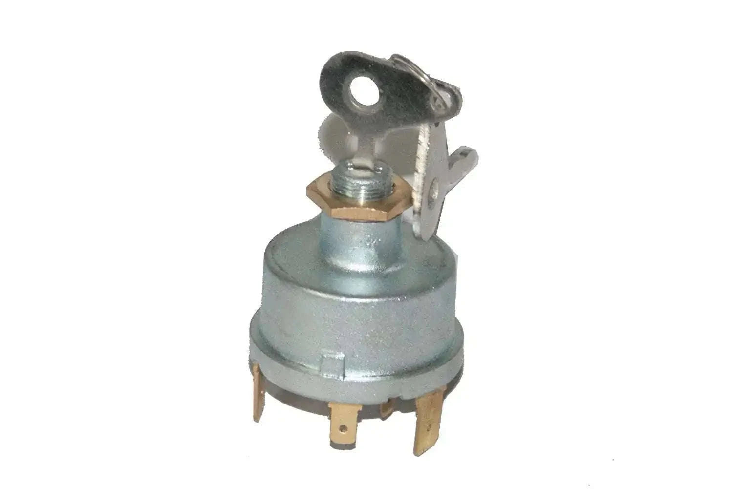 Metal connecting rod bearing assembly with mounting tab and threaded stud