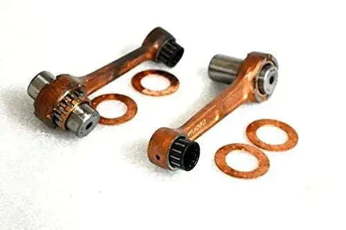 Complete connecting rod kit with two rods, bearings, and circular gaskets