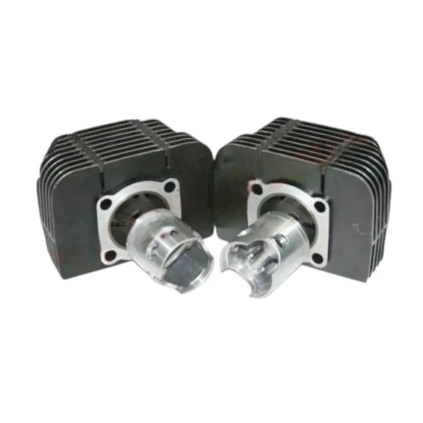 Cylinder piston replacement kit showing two black cylinder blocks with pistons