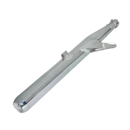 Yamaha RX 100 exhaust silencer muffler, chrome, lightweight, designed to reduce noise and improve performance