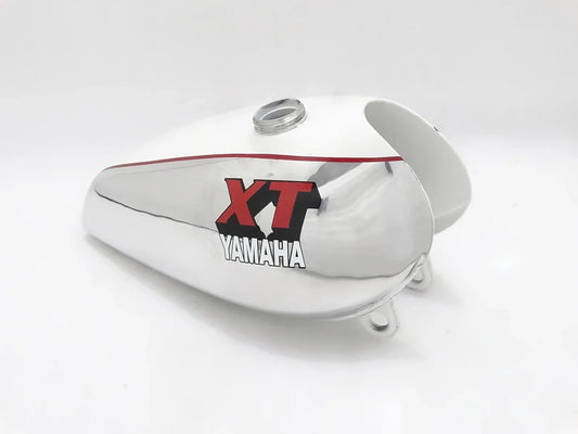 Yamaha XT 1980's model portable petrol tank, chrome finish, lightweight for motorbike use