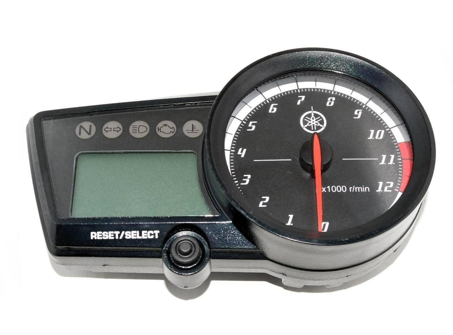 Yamaha YZF R15 instrument cluster gauge, electronic display, durable design for motorcycle speed and RPM monitoring
