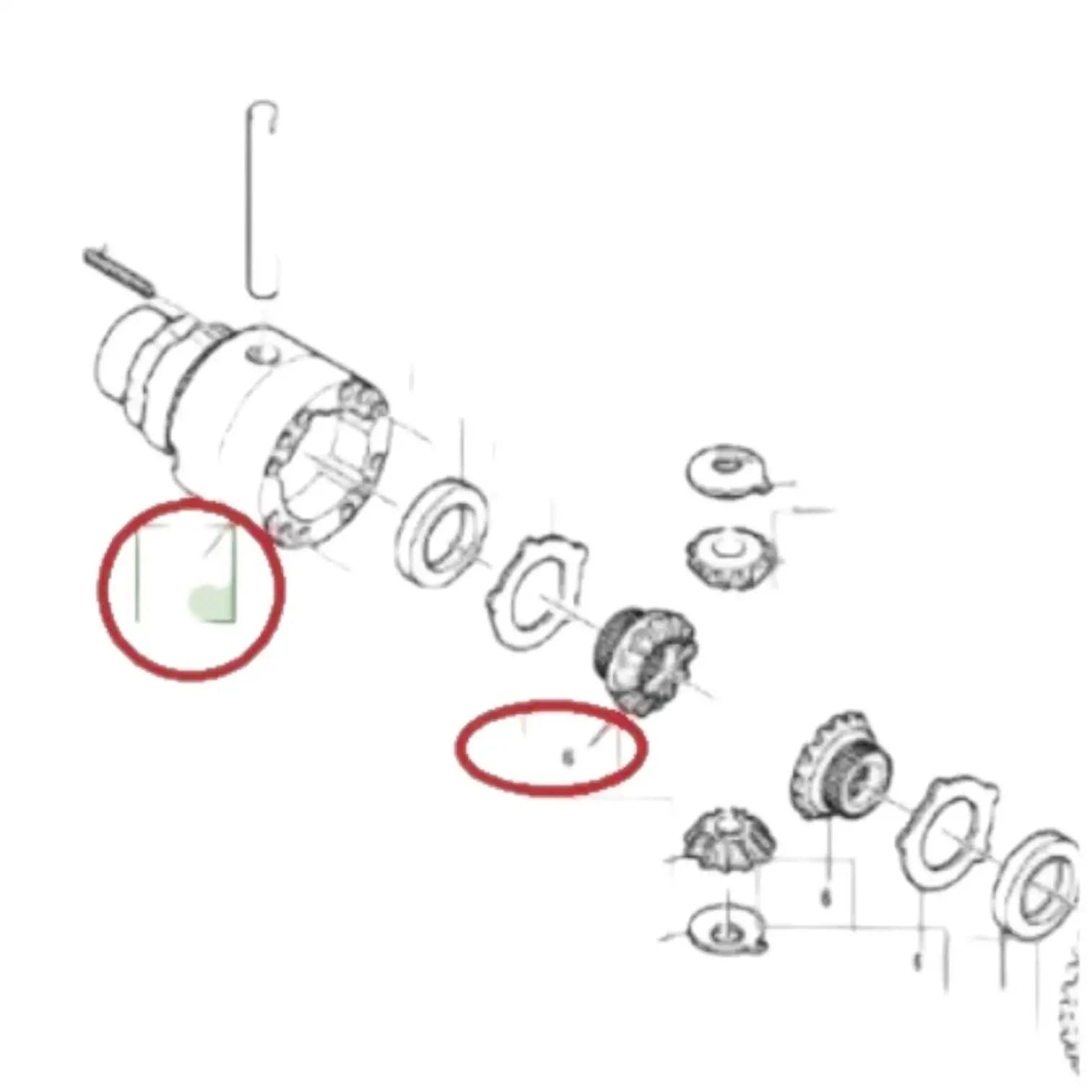 Differential Ger Kit for telescopic handler, precision-engineered parts for optimal performance